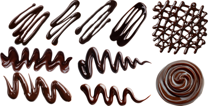 chocolate sauce zigzag patterns and designs