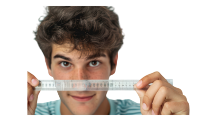 Student Reviewing Hidden Notes for Class