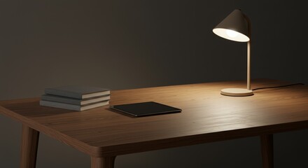 lamp on table