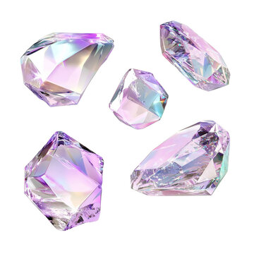 rainbow holographic diamond gem crystal chunk
