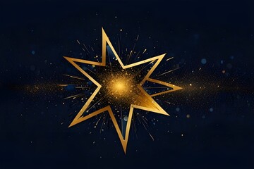 Dark abstract background with neon lines, glow. Blue blurred background, light effects. Generative AI