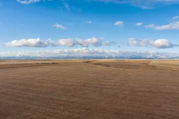 Fototapeta premium Aerial view of the Montana countryside