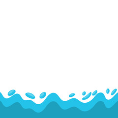 Water Shape Decoration Footer