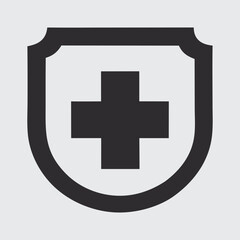 Medical icon sillhouette vector monograme.