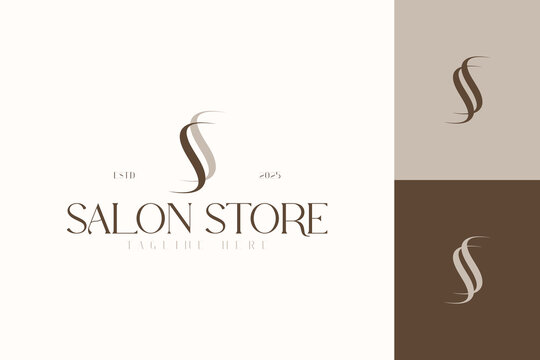 luxury salon store icon logo vector design template. creative initial SS symbol logo design vector ideas with elegant and modern styles