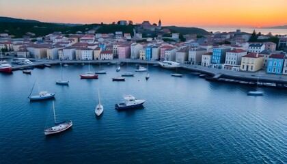 a group of boats floating on top of a body of water