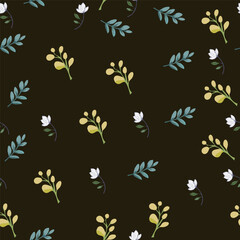 Sealess floral and leafs patterns