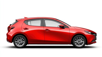 Obraz premium Budget personal car hire with compact cars parked in a simple and accessible lot, ideal for daily commutes