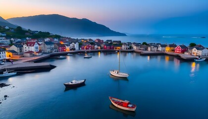 Fototapeta premium a group of boats floating on top of a body of water