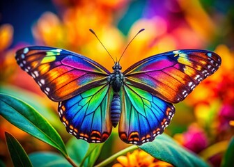 Fototapeta premium Vibrant Butterfly Close-Up: High-Definition Wallpaper for Bright Screens