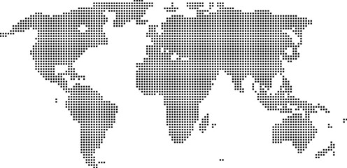 vector abstract world map isolated on white background. graphic design of simple stylized world map