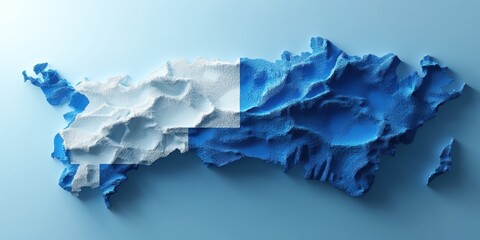 3D Topographic Map of Russia: A Textured Rendering of the Country's Geography