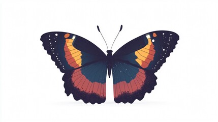 Naklejka premium Colorful Butterfly Wings: A Stunning Close-Up of Nature's Artistry | Explore the Beauty of Butterfly Wings in Exquisite Detail with this Captivating Image