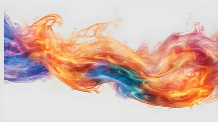 Colorful Smoke and Fire Waves &ndash; Abstract Motion Design on Black Background"
