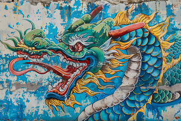 Obraz premium Beautiful holiday composition for happy celebrate chinese dragon boat festival, abstract vivid composition consists of fictional unreal fantastic vision on background