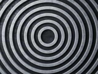 Fototapeta premium Minimalist concept style. Concentric circles in varying shades of gray create a textured pattern.