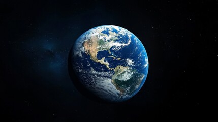 Fototapeta premium Pixelated Earth in the Vastness of Space