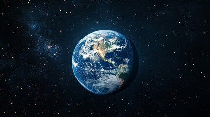 Obraz premium Earth at Night, Surrounded by Stars and Constellations