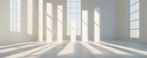 Transition effect in bar chart statistics and bright windows, Generative AI