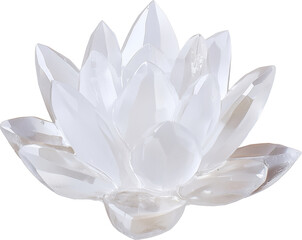 clear crystal lotus flower ,lotus made of crystal 