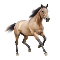 Obraz premium Beautiful Running Horse Captured in Stunning Detail Against a White Background