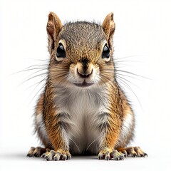 Fototapeta premium Adorable Chipmunk Portrait Close up of a Small Rodent with Furry Face and Paws