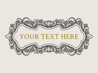 Elegant vintage frames with intricate floral and ornamental details, perfect for adding a classic touch to labels, invitations, and decorative borders in various design projects