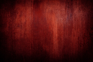 Fototapeta premium Red on concrete textureand background. Grunge rusty Blank for design.
