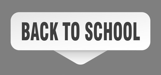 back to school sticker. back to school sign isolated on gray background