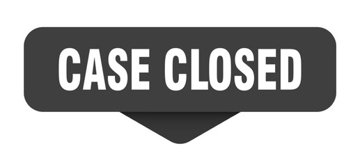 case closed sticker. case closed sign on transparent background