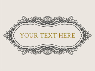 Elegant vintage frames with intricate floral and ornamental details, perfect for adding a classic touch to labels, invitations, and decorative borders in various design projects