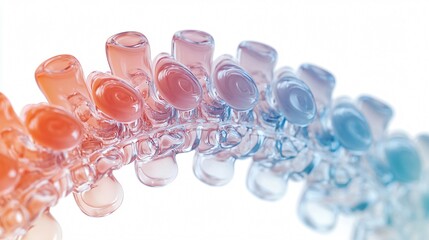 Abstract Glass Structure: A Microscopic Journey into Translucent Forms and Fluid Dynamics in Scientific Visualization