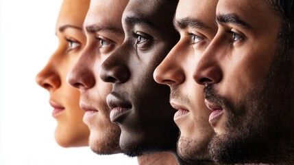 Multi-ethnic profile series showing racial diversity. Perfect for workplace inclusion, cultural diversity, or social unity campaigns.
