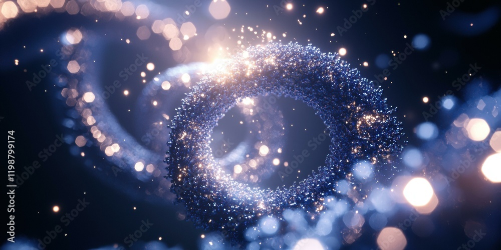 Canvas Prints glowing particles form a luminous ring. ai.