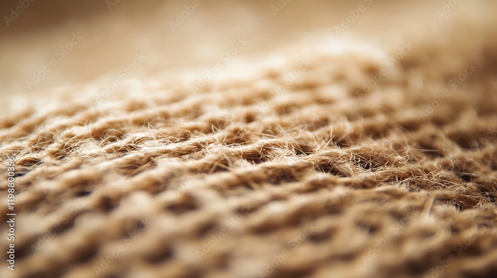 Poster Close-up of Textured Burlap Fabric Surface with Soft Lighting : Generative AI