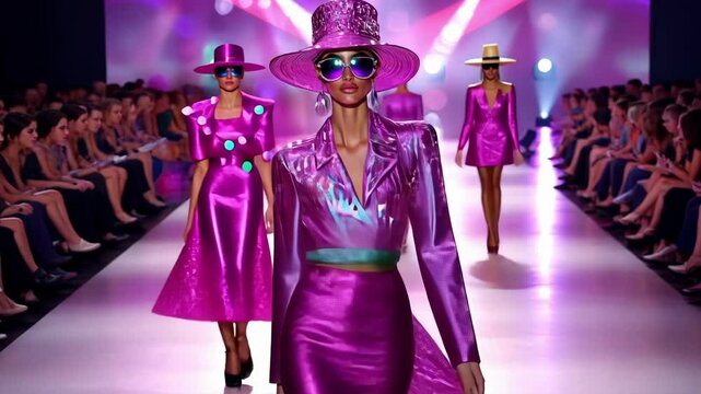 Fashion forward: avant garde glamour with vibrant colors and unique style