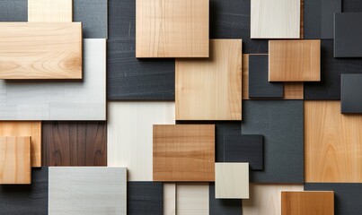 On a white background, acoustic board materials for business advertisement, Generative AI.
