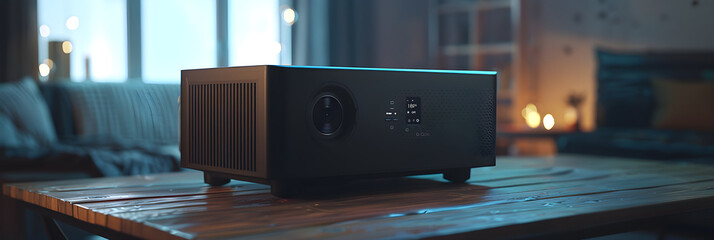 Fototapeta premium Modern high-quality projector priced reasonably at $600, Perfect for Professional Presentations and Home Theater Systems