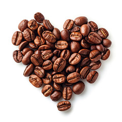 Fototapeta premium Coffee beans in heart shape