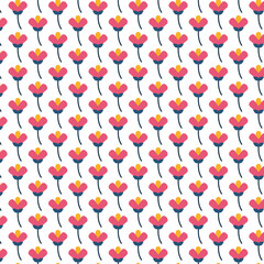 seamless pattern with red hearts