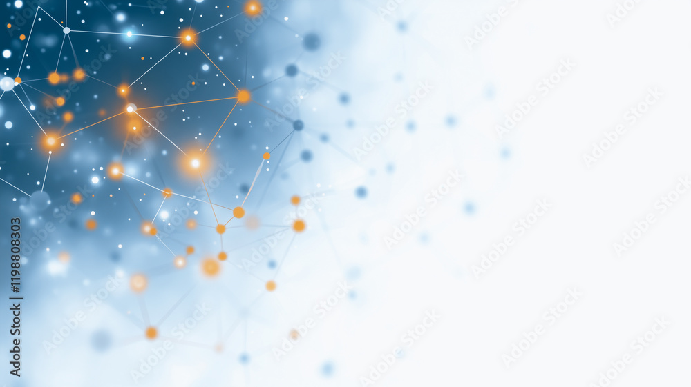 Poster abstract network connection: a mesmerizing abstract image depicting a network of interconnected node