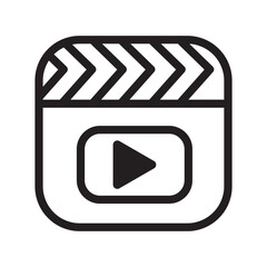 play media icon design vector template