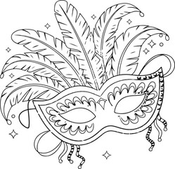 carnival mask vector