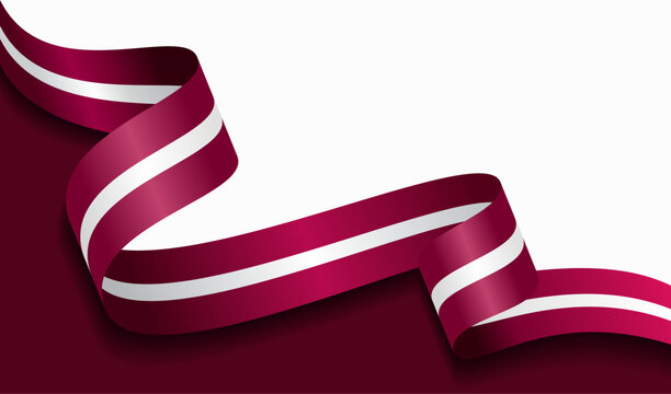 Latvian flag wavy abstract background. Vector illustration.