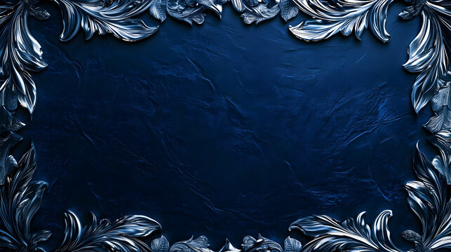 Metallic Art Deco Silver Frame 