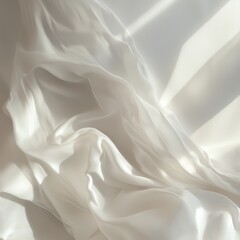 Obraz premium This image showcases soft brilliance on a white sheet, featuring gentle light and smooth texture. Ideal for minimalistic or elegant design projects.