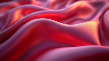 Fototapeta premium Crimson Silk Drapery: Warm, Romantic Abstract Texture