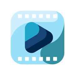 play media icon design vector template