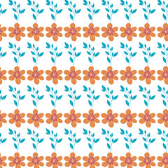 seamless pattern with flowers and butterflies