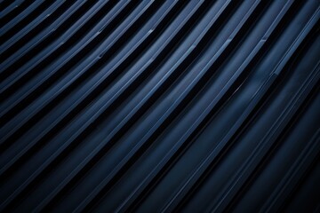 Obraz premium Dark Blue Corrugated Surface Evoking Structure and Soft Lighting